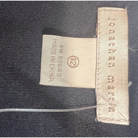 Jonathan Martin Dress size 12 V Neck Black White Print Tie Waist Garden Party - Picture 15 of 16